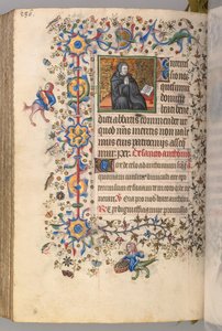 Horas de Carlos el Noble, Rey de Navarra 1361-1425, fol. 287vr, San Benito, c. 1405