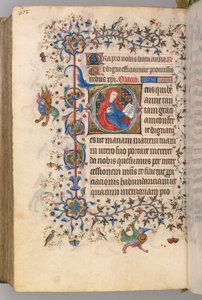 Horas de Carlos el Noble, Rey de Navarra 1361-1425, fol. 295v, Santa Ana, c. 1405 de Master of the Brussels Initials and Associates