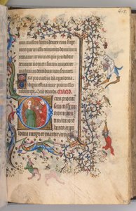Horas de Carlos el Noble, Rey de Navarra 1361-1425, fol. 303r, Santa Apolonia, c. 1405 de Master of the Brussels Initials and Associates