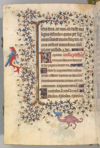 Horas de Carlos el Noble, Rey de Navarra 1361-1425, fol. 321v, Busto de la Muerte, c. 1405 de Master of the Brussels Initials and Associates