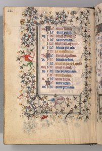 Horas de Carlos el Noble, Rey de Navarra 1361-1425: fol. 7v, Julio, c. 1405 de Master of the Brussels Initials and Associates