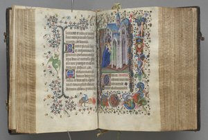 Horas de Carlos el Noble, Rey de Navarra 1361-1425: fol. 82v, Texto, c. 1405 de Master of the Brussels Initials and Associates