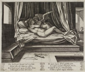 Cupido en brazos de Psique de Master of the Die