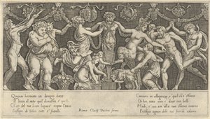Speculum Romanae Magnificentiae: Sacrificio a Príapo, siglo XVI de Master of the Die