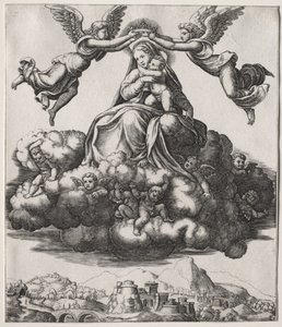 La coronación de la Virgen de Master of the Die