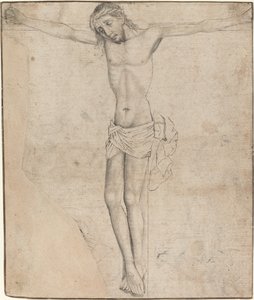 Cristo en la cruz [recto] de Master of the Drapery Studies
