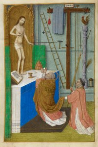 La Misa de San Gregorio. de Master of the Dresden Prayer Books
