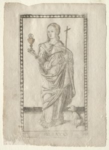 Fe del Tarocchi, serie B: Principios Cósmicos y Virtudes, #40, antes de 1467 de Master of the E Series Tarocchi