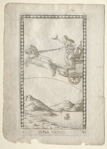 Luna del Tarocchi, serie A: Firmamentos del Universo, #41, antes de 1467 de Master of the E Series Tarocchi