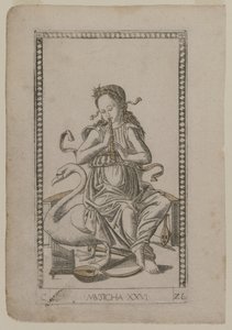 Música del Tarocchi, serie C: Artes Liberales, #26, antes de 1467 de Master of the E Series Tarocchi