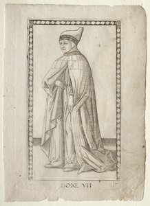 El Dogo de los Tarocchi, serie E: Condiciones del Hombre, #7, antes de 1467 de Master of the E Series Tarocchi