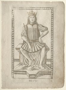 El Rey de los Tarocchi, serie E: Condiciones del Hombre, #8, antes de 1467 de Master of the E Series Tarocchi