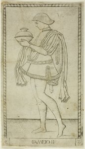 El sirviente, placa dos de Las filas y condiciones de los hombres de Master of the E Series Tarocchi