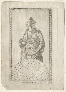 Teología del Tarocchi, serie C: Artes Liberales, #30, antes de 1467 de Master of the E Series Tarocchi