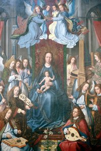 Museo de Évora. Maestro del retablo de Évora. La glorificación de la Virgen Santa. Escuela flamenca 1500. Portugal.