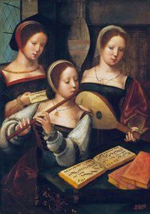 Neerlandés: Performing company Mujeres músicas de Master of the Female Half Lengths