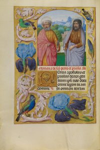 Santos Pedro y Pablo de Master of the First Prayer Book of Maximilian