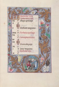 Horas de la Reina Isabel la Católica, Reina de España:  Fol. 13r, diciembre