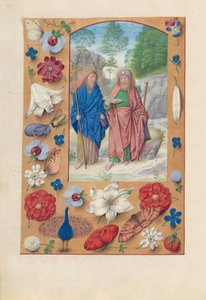Horas de la Reina Isabel la Católica, Reina de España:  Fol. 175v, Santos Felipe y Santiago de Master of the First Prayerbook of Maximillian