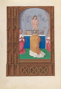 Horas de la Reina Isabel la Católica, Reina de España:  Fol. 264v, Misa de San Gregorio de Master of the First Prayerbook of Maximillian