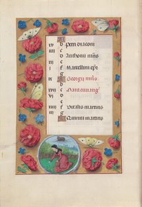 Horas de la Reina Isabel la Católica, Reina de España: Fol. 5v, abril, c. 1500