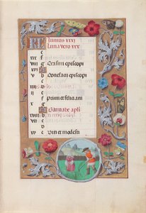 Horas de la Reina Isabel la Católica, Reina de España:  Fol. 7r, junio