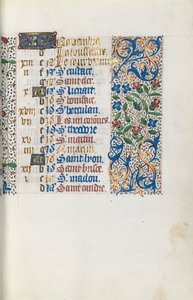 Libro de Horas Uso de Rouen: fol. 111r de Master of the Geneva Latini