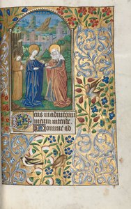 Libro de Horas Uso de Ruan: fol. 39r, La Visitación, c. 1470