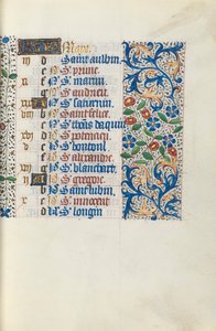 Libro de Horas Uso de Ruan: fol. 3r, c. 1470 de Master of the Geneva Latini