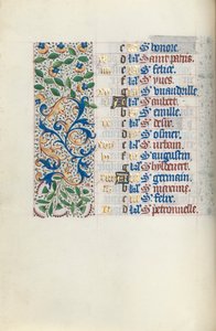 Libro de Horas Uso de Ruan: fol. 5v, c. 1470 de Master of the Geneva Latini