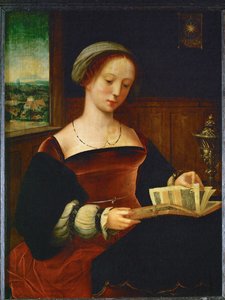 Santa Magdalena leyendo ... de Master of the Half Figures