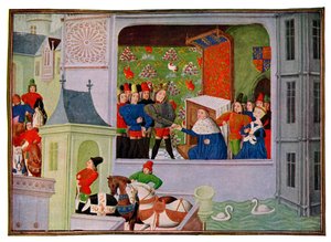 Entrevista de Ricardo II y el Duque de Gloucester, siglo XIV siglo XV de Master of the Harley Froissart