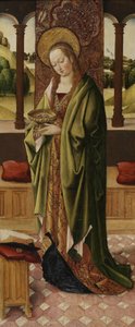 Tríptico de la Virgen y el Niño con dos ángeles (detalle de Santa Lucía) de Master of the Lee Triptych Master of the Lee Triptych