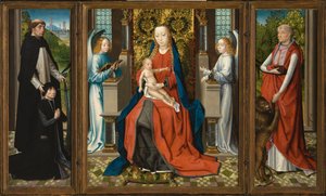 Tríptico de la Virgen y el Niño con ángeles; el Donante y su Patrón San Pedro Mártir; y San Jerónimo
