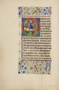 Inicial O: El martirio de San Erasmo de Master of the Llangattock Hours