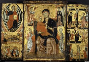Madonna y Niño en el Trono