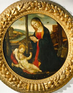 Madonna y Niño con San Juan de Master of the Miller Tondo (attr. to)