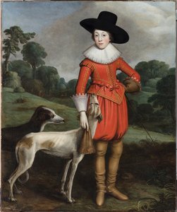 Retrato de Guillermo II, Príncipe de Orange, de niño (óleo sobre lienzo) de Master of the Monteviot Boy in Red