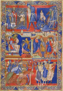 Escenas de la vida de David de Master of the Morgan Leaf