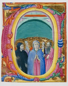 Todos los santos en una inicial E o O, ca. 1430-40 de Master of the Osservanza