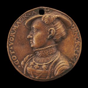 Emilia de Sajonia, 1516-1591, Margravina de Brandeburgo-Ansbach [anverso], 1540 de Master of the Pistorius Medal