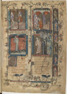 Miniatura de un manuscrito del Roman de la Rose de Guillaume de Lorris y Jean de Meun, 1353