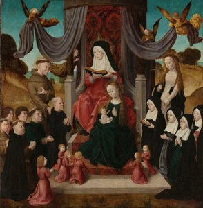 La Virgen y el Niño con Santa Ana y los Santos Francisco y Lidwina, con los donantes (Anna Selbdritt)