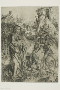 La Tentación de Cristo de Master of the Strache Altar