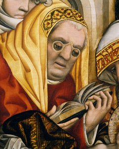 Sacerdote con gafas (detalle) de la Circuncisión de Cristo