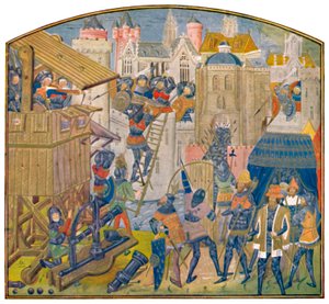 Tren de asedio, Manuscrito del siglo XV MS. Roy. 14 E. iv. de Master of the Vienna and Copenhagen