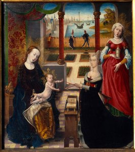 Virgen y Santa María Magdalena de Master of the View of St. Gudule