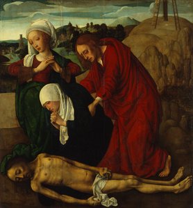 La lamentación sobre Cristo muerto, c.1490 (óleo sobre tabla) de Master of the Virgo Inter Virgines