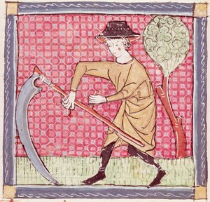 Fol.58v Junio: Haciendo heno