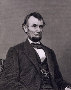 Abraham Lincoln, grabado a partir de una fotografía de William G. Jackman (grabado) de Mathew (after) Brady
